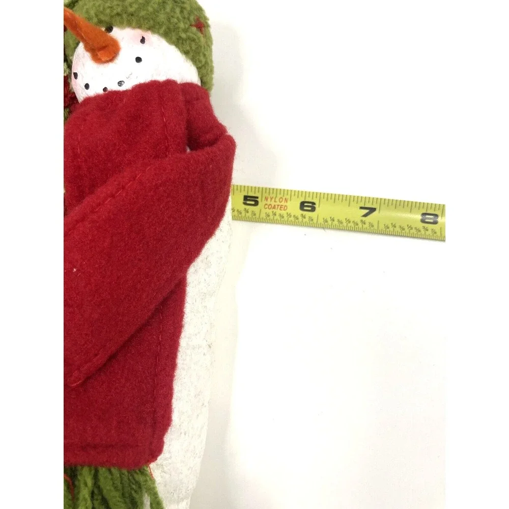 Rare Snowman With Long Knit Hat‎ Quirky Unique Whimsical Figurine 11.5